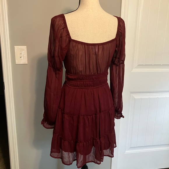 Altar'd State Deep Red Long Sleeve Dress - Picture 7 of 13